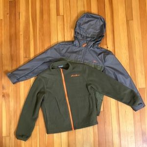 Rain jacket and fleece